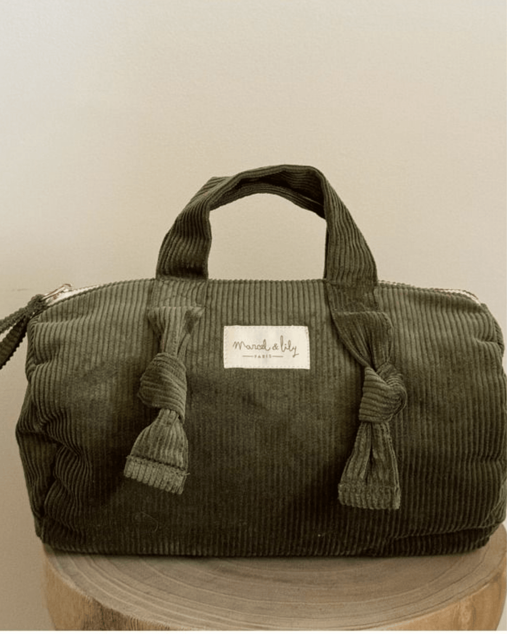 Trousse de toilette femme velours fougère - marcel et lily