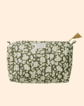 Trousse de toilette matelassée indi jaya vert - bonheur du jour