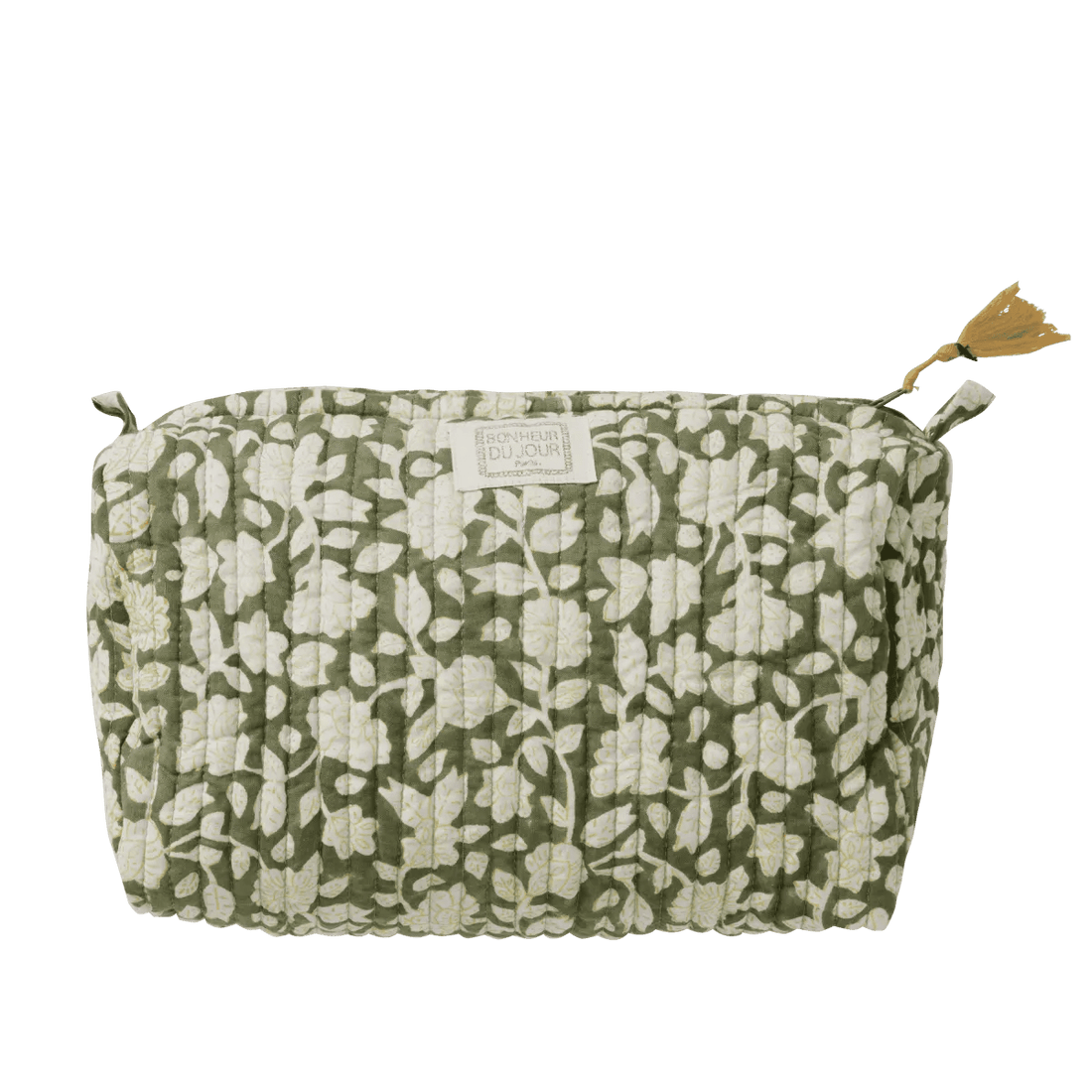 TROUSSE DE TOILETTE MATELASSÉE INDI JAYA VERT - Bonheur du Jour - Lili Margaret