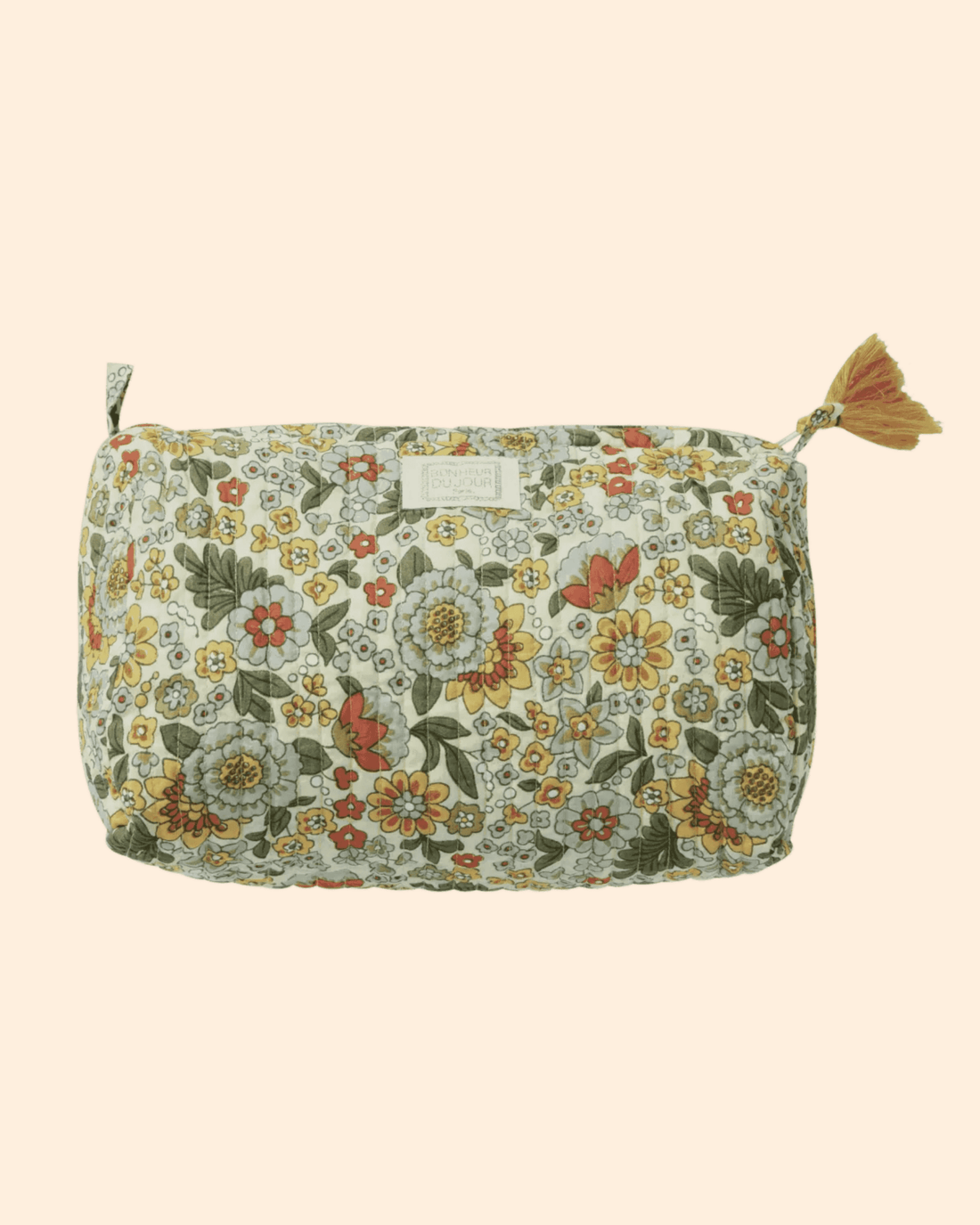 TROUSSE DE TOILETTE MATELASSÉE INDIRA AMAIA LIME - Bonheur du Jour - Lili Margaret