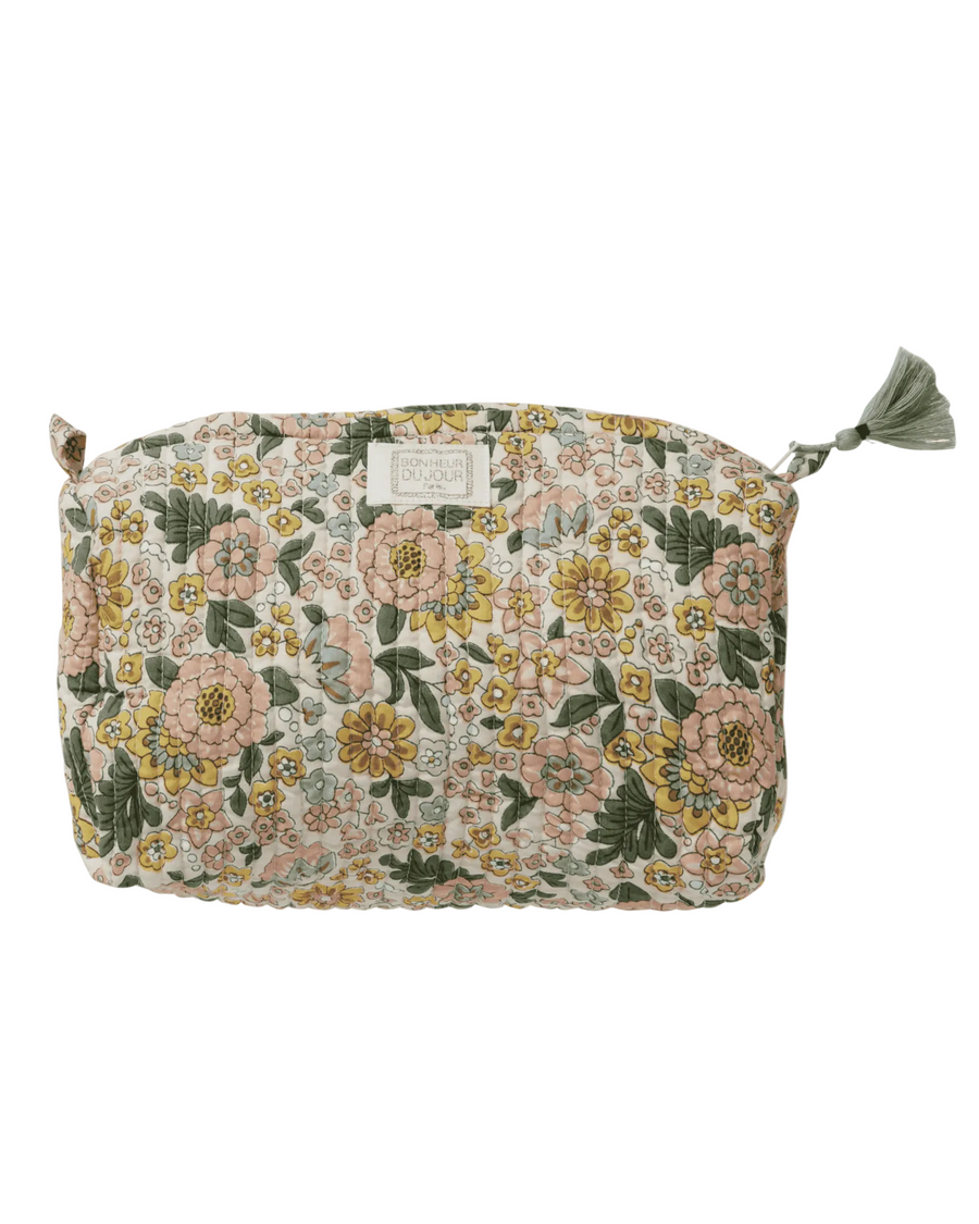 Trousse de toilette matelassée indira amaia rose corai