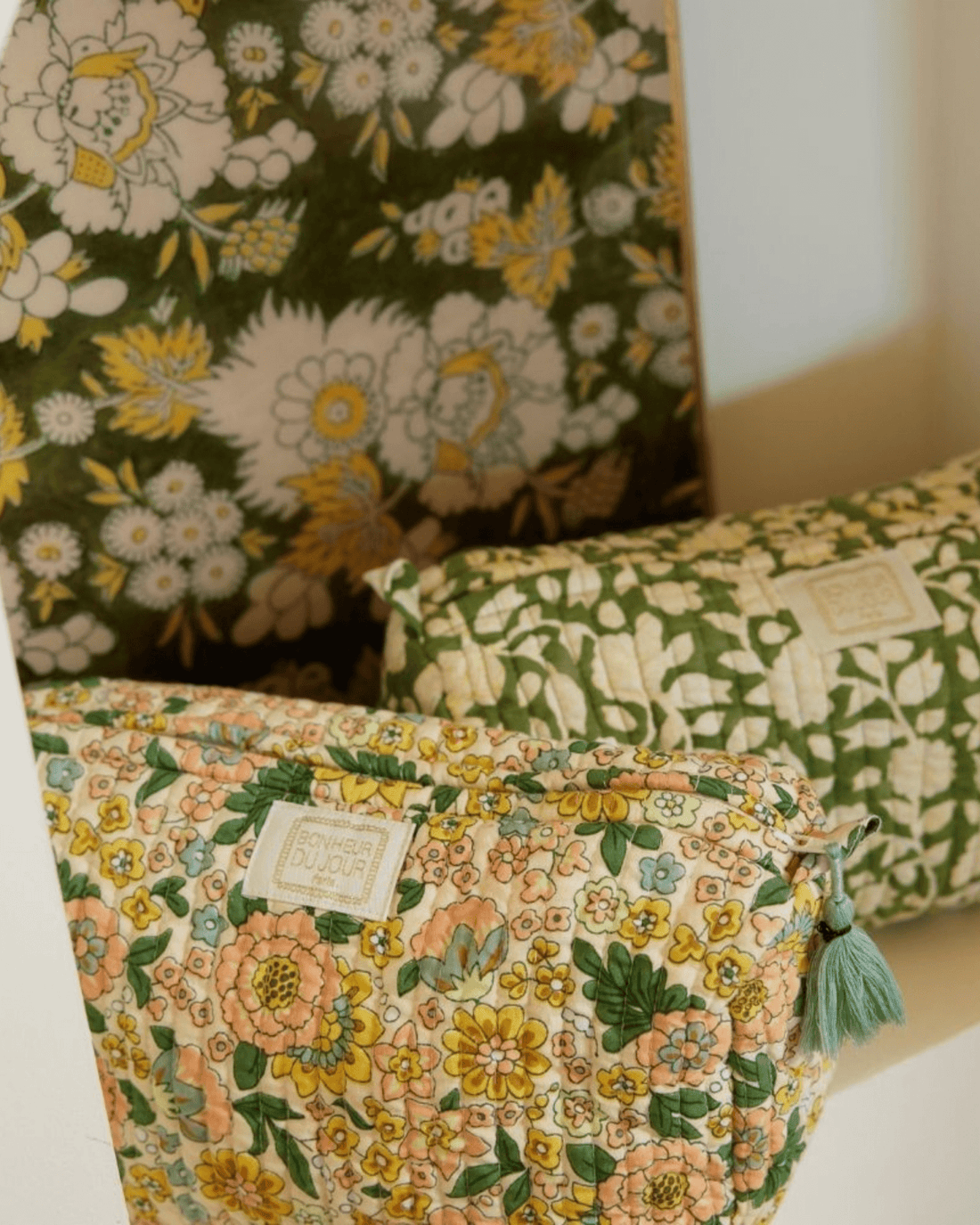 TROUSSE DE TOILETTE MATELASSÉE INDIRA AMAIA ROSE CORAIL - Bonheur du Jour - Lili Margaret