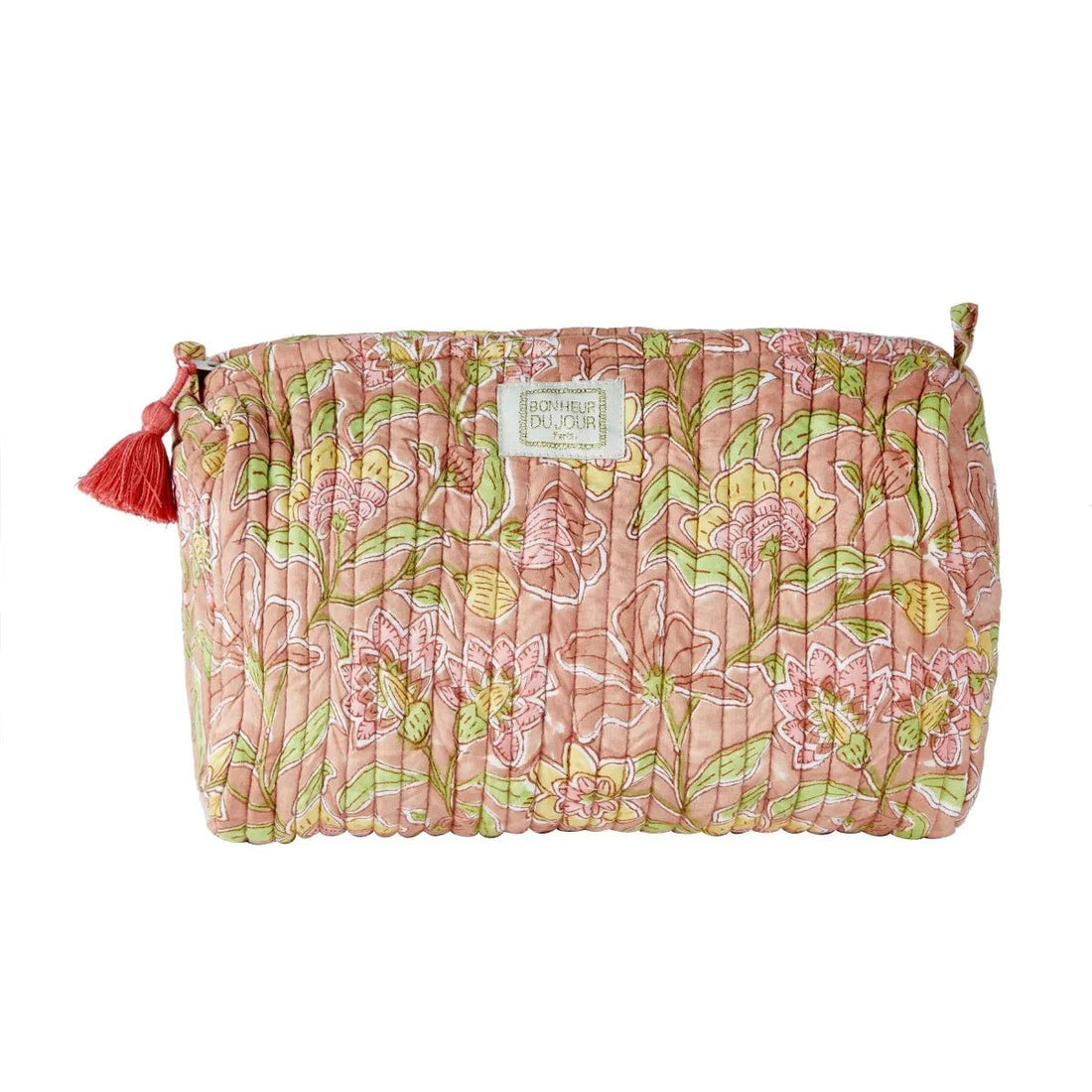 TROUSSE DE TOILETTE MATELASSÉE INDIRA BOHEMIAN ROSE - Bonheur du Jour - Lili Margaret