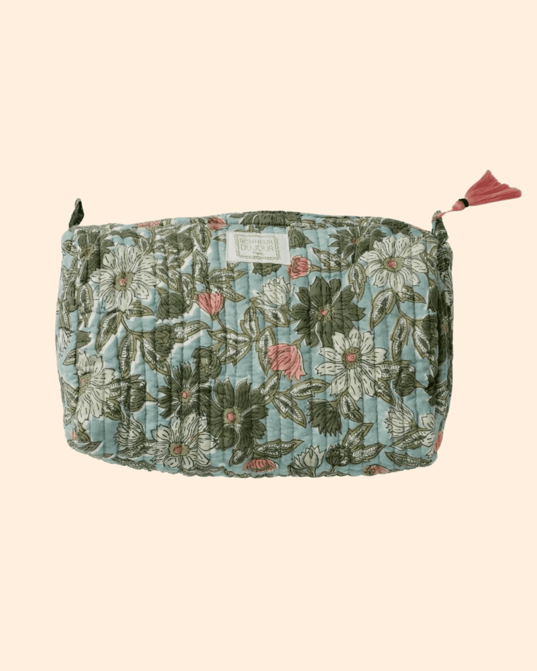 TROUSSE DE TOILETTE MATELASSÉE INDIRA MEERA BLUE GREEN - Bonheur du Jour - Lili Margaret