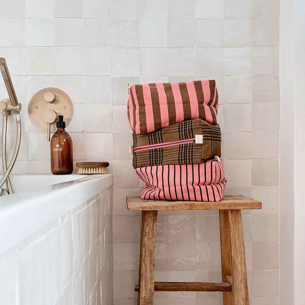 Trousse de toilette Vic Tartan - Rose in April