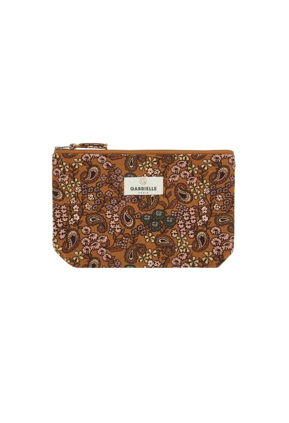 Trousse femme en coton arabesque ocre - Gabrielle Paris