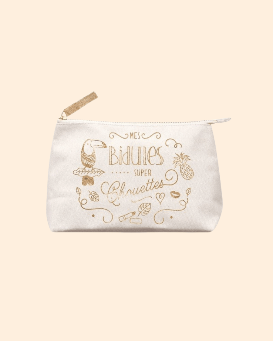 Trousse mes bidules super chouettes tour en tissu