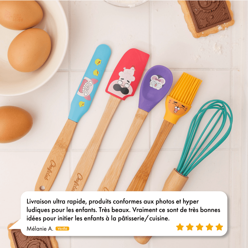 Ustensiles de cuisine enfant - kit complet et ludique chefclub kids