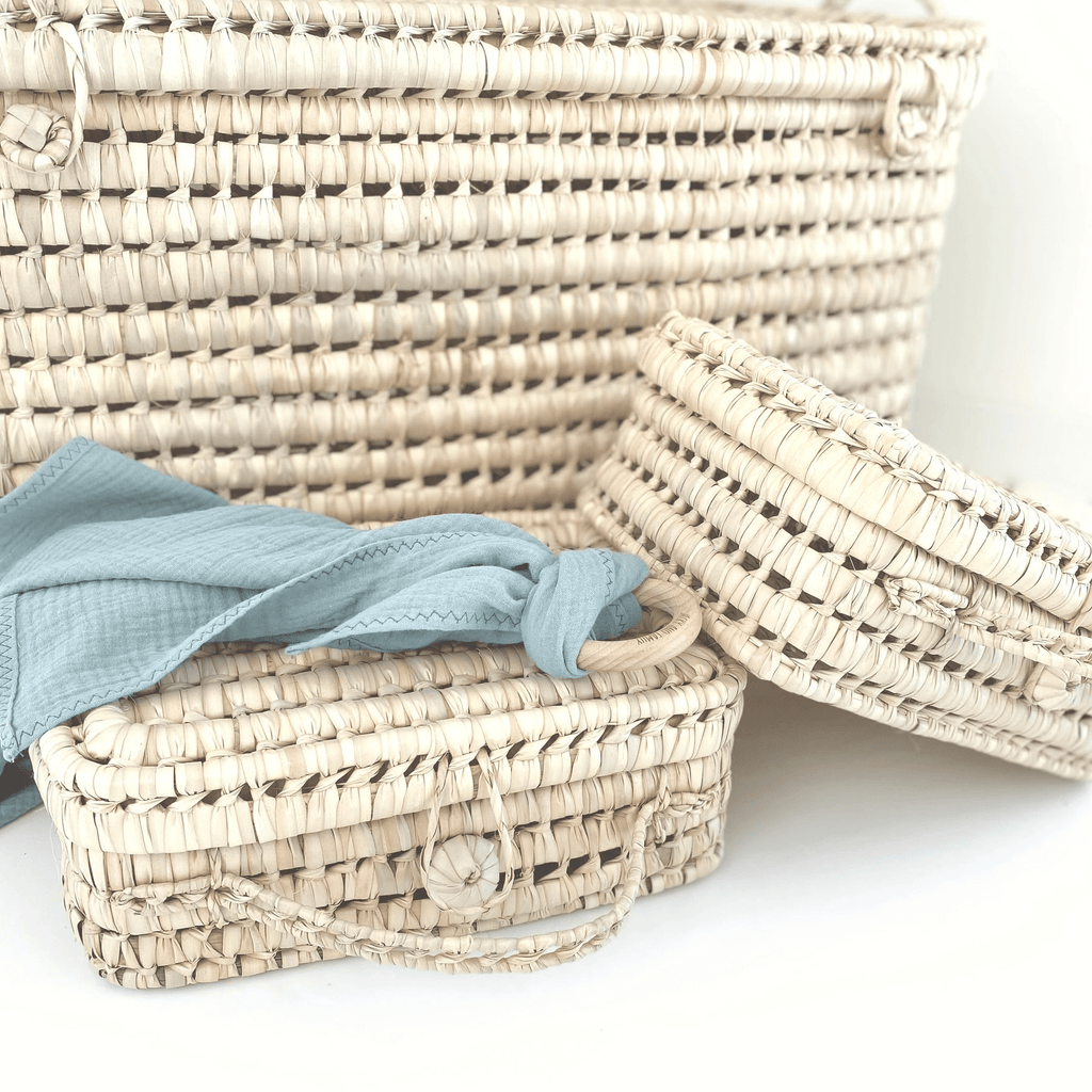 Valisette de rangement en palme naturelle - jacky and family