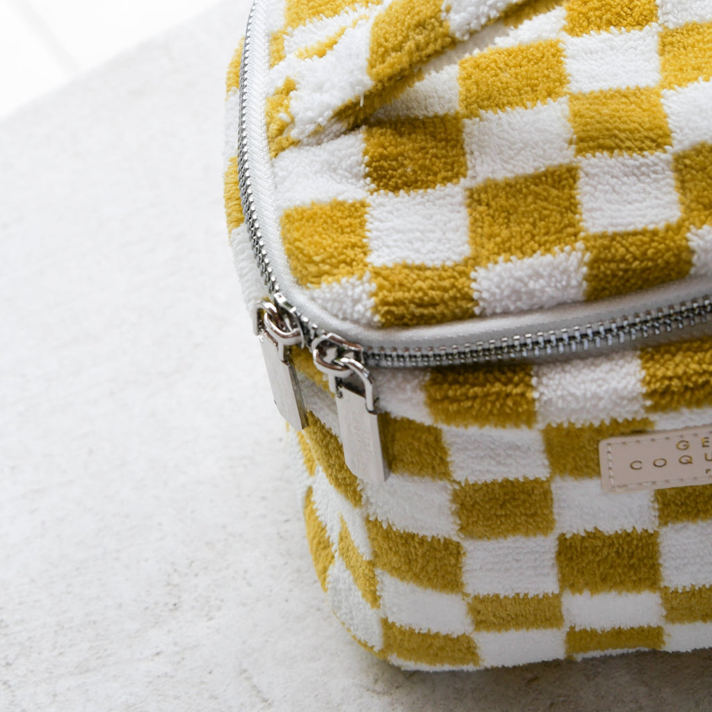 Vanity souple en éponge damier (5 coloris)