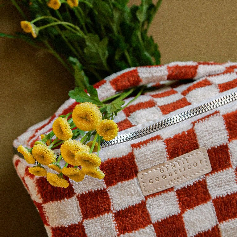 Vanity souple en éponge damier (5 coloris)