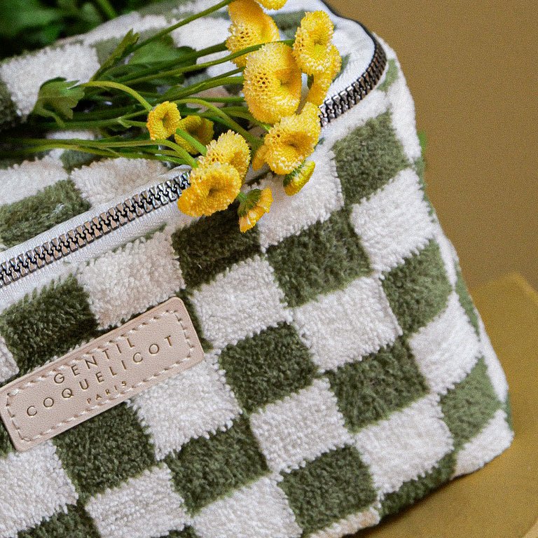Vanity souple en éponge damier (5 coloris)