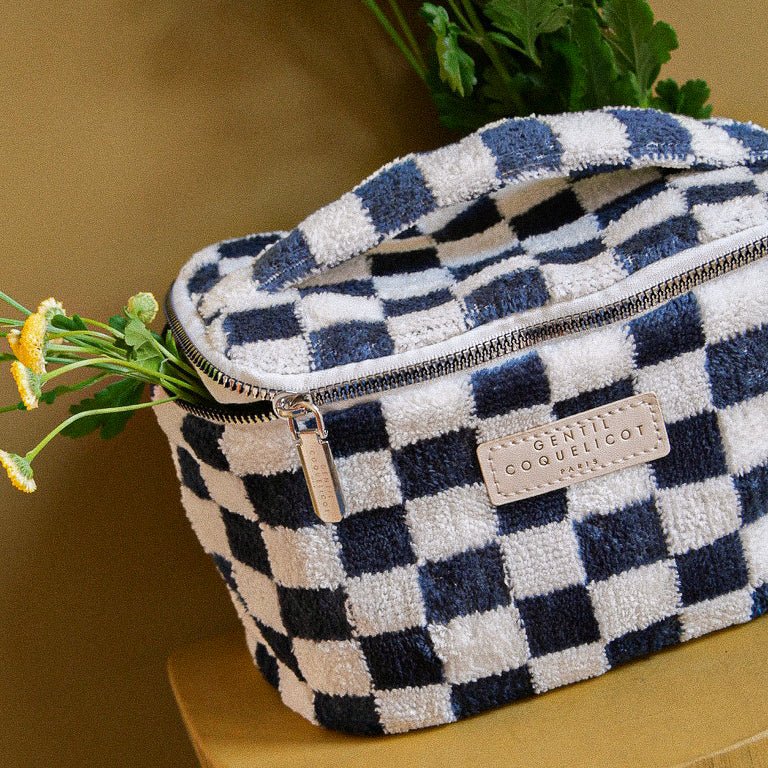 Vanity souple en éponge damier (5 coloris)