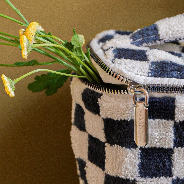 Vanity souple en éponge damier (5 coloris)