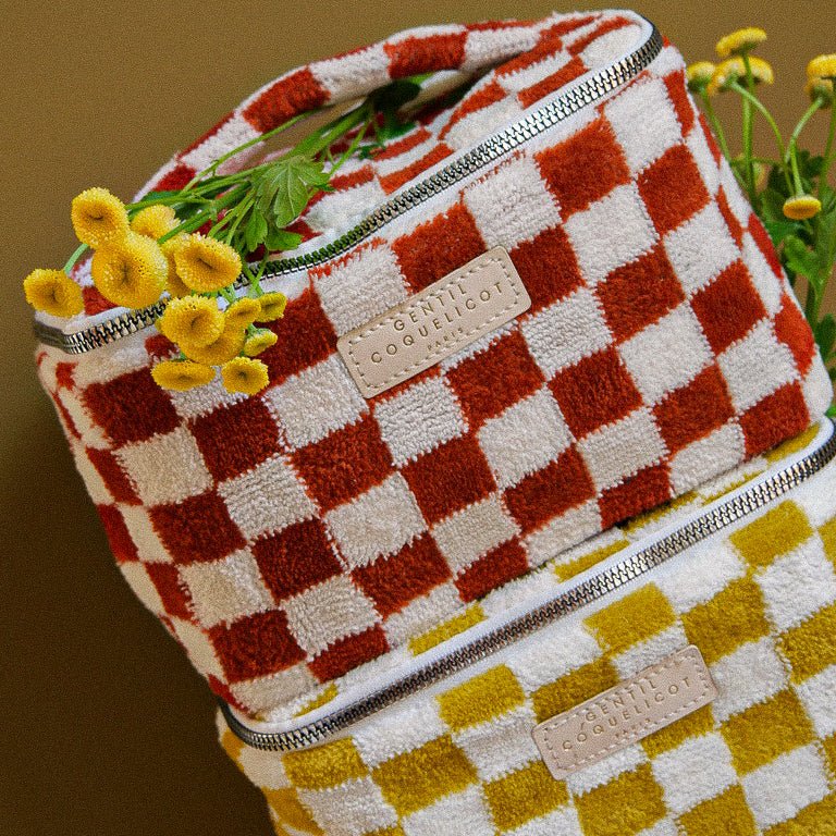 Vanity souple en éponge damier (5 coloris)