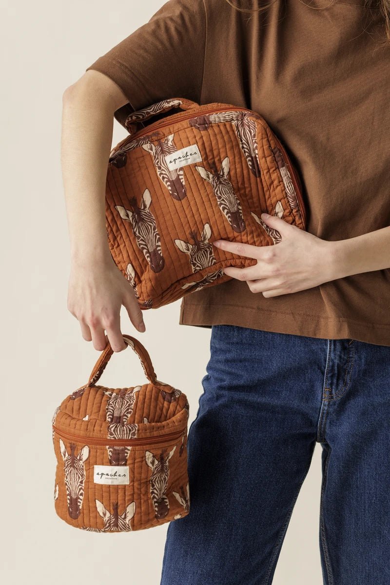 Vanity souple en tissu Tara Zèbre brown