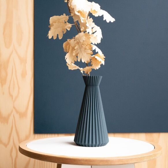 VASE DESIGN EN BOIS RECYCLÉ ISHI BLEU - Minimum Design - Lili Margaret