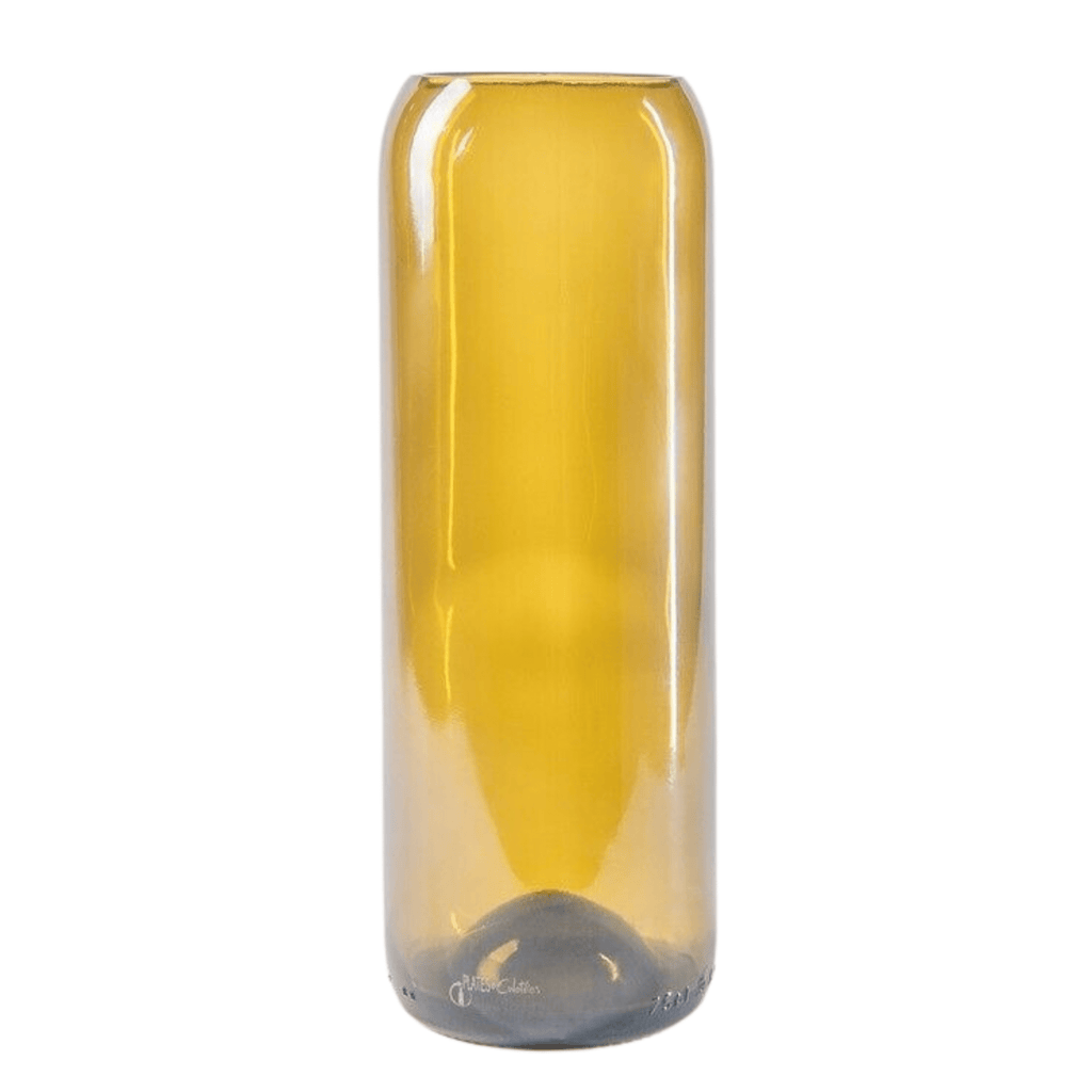 Vase verre recyclé brun - plates & culotées