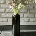 Grand vase verre recyclé brun - plates & culotées