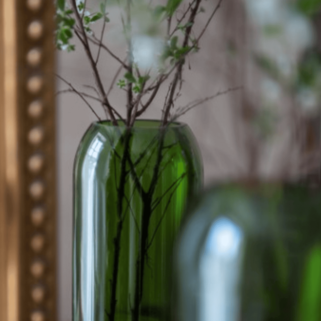 Vase verre recyclé vert - plates & culotées