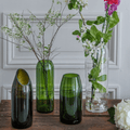 Vase verre recyclé vert - plates & culotées