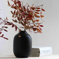 Vase artisanal en céramique noir mat - o cactuu