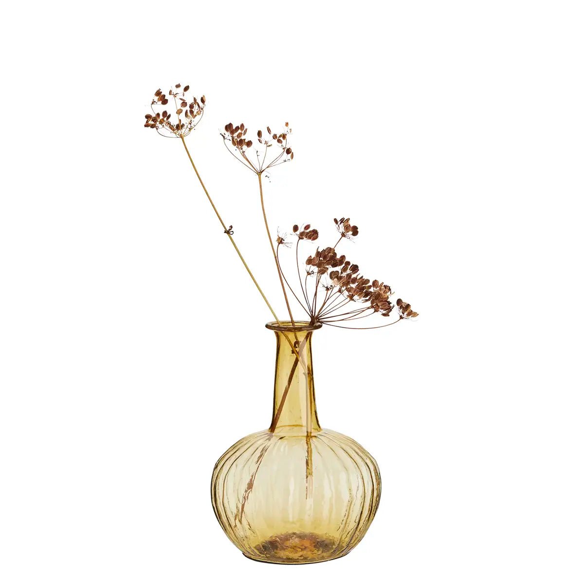 Vase en verre recyclé jaune - Madam Stoltz
