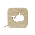Veilleuse enfant en bois baleine led - gone’s