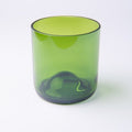 Verre en bouteille vin recyclée vert - plates & culotées